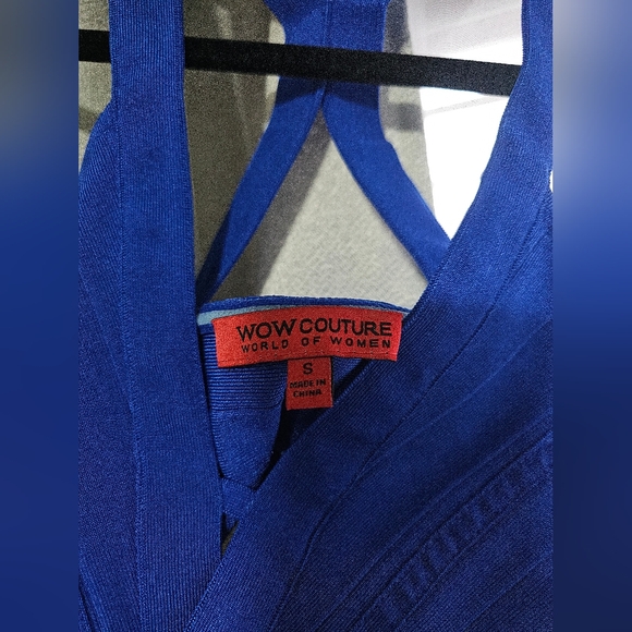 WOW Couture Cross Back Lux Bandage Bralette, Royal Blue - - Size Small - Picture 4 of 9